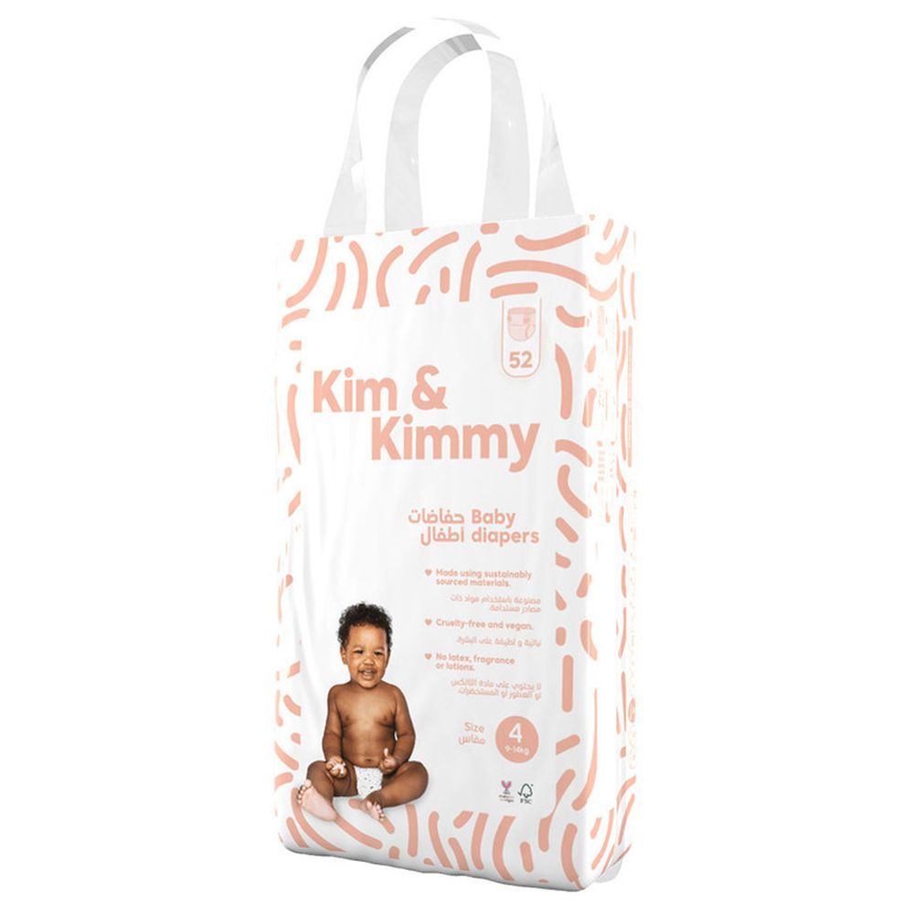 Kim & Kimmy - Funny Icons Diapers 9-14kg Size 4 - 52pcs