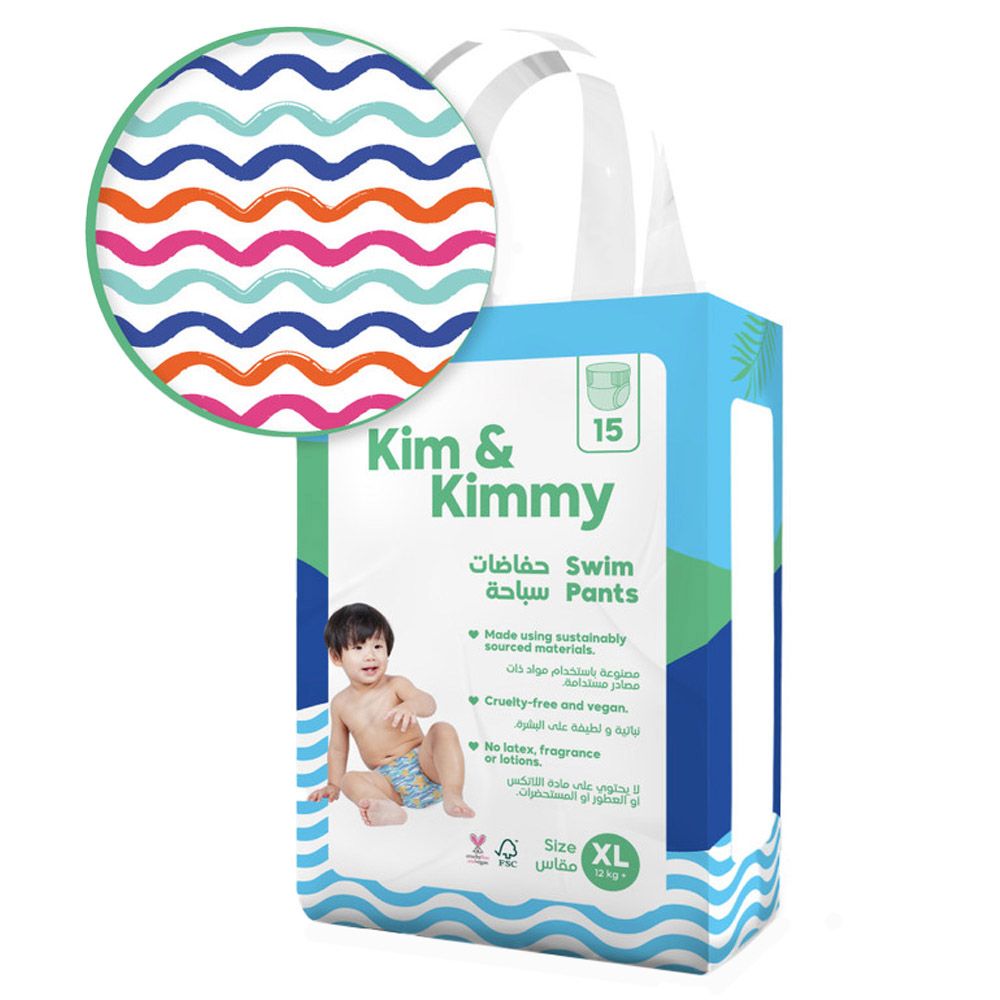 Kim & Kimmy - Swim Pants - 12+kg - X-Large - 15pcs - Wave Riders