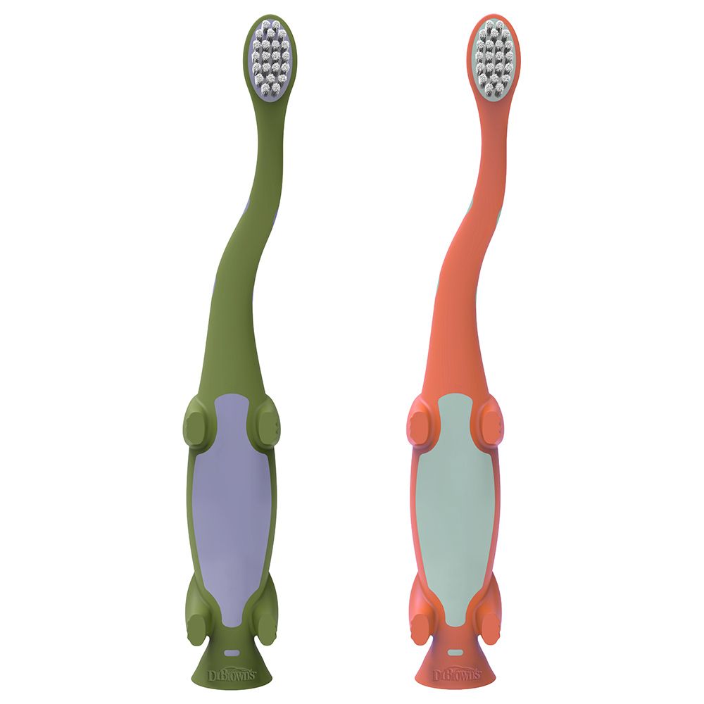 Dr. Brown's - Toddler Toothbrush - Dinosaur - Pack of 2