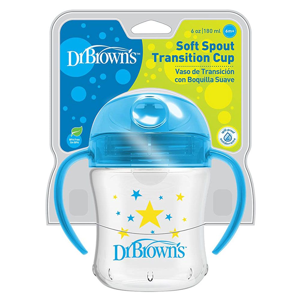 Dr. Brown's - Soft-Spout Transition Cup 6oz Blue (Stage1:6m+)