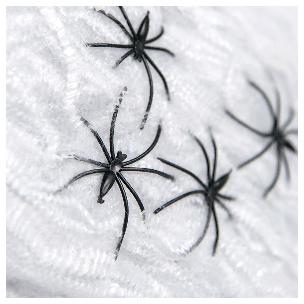 Mad Toys - White Spider Web w/ 6 Black Spiders Halloween Accessory