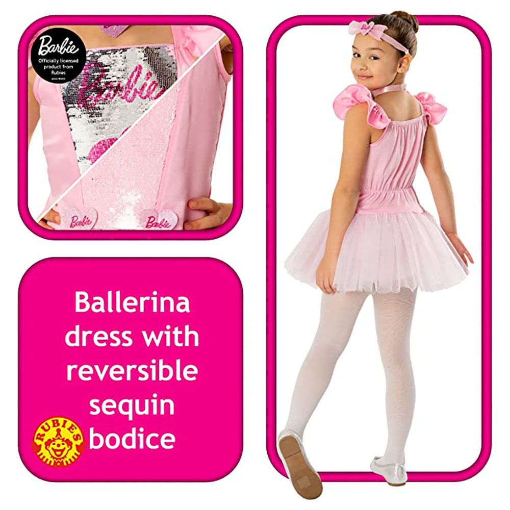 Rubies - Mattel Barbie Ballerina Child Costume - Pink