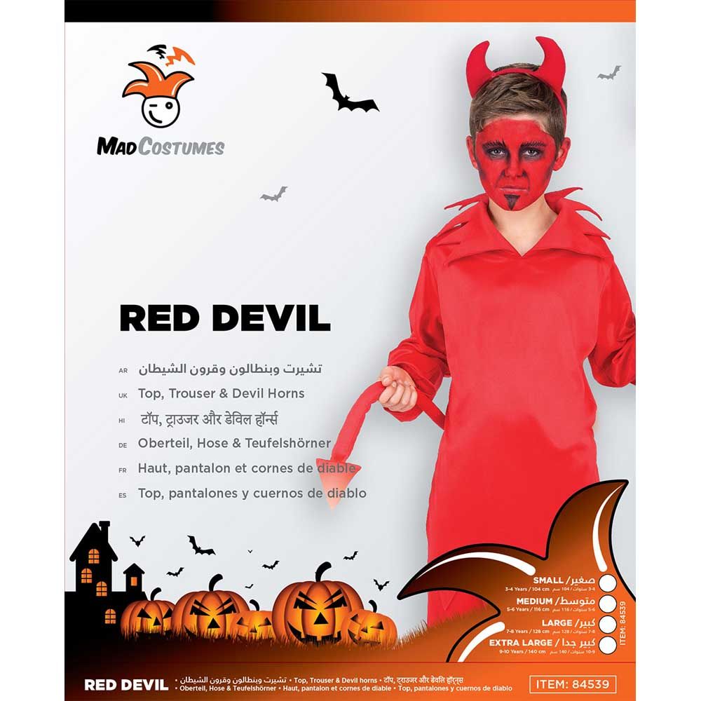 Mad Costumes - Red Devil Kids Halloween Costume - Red