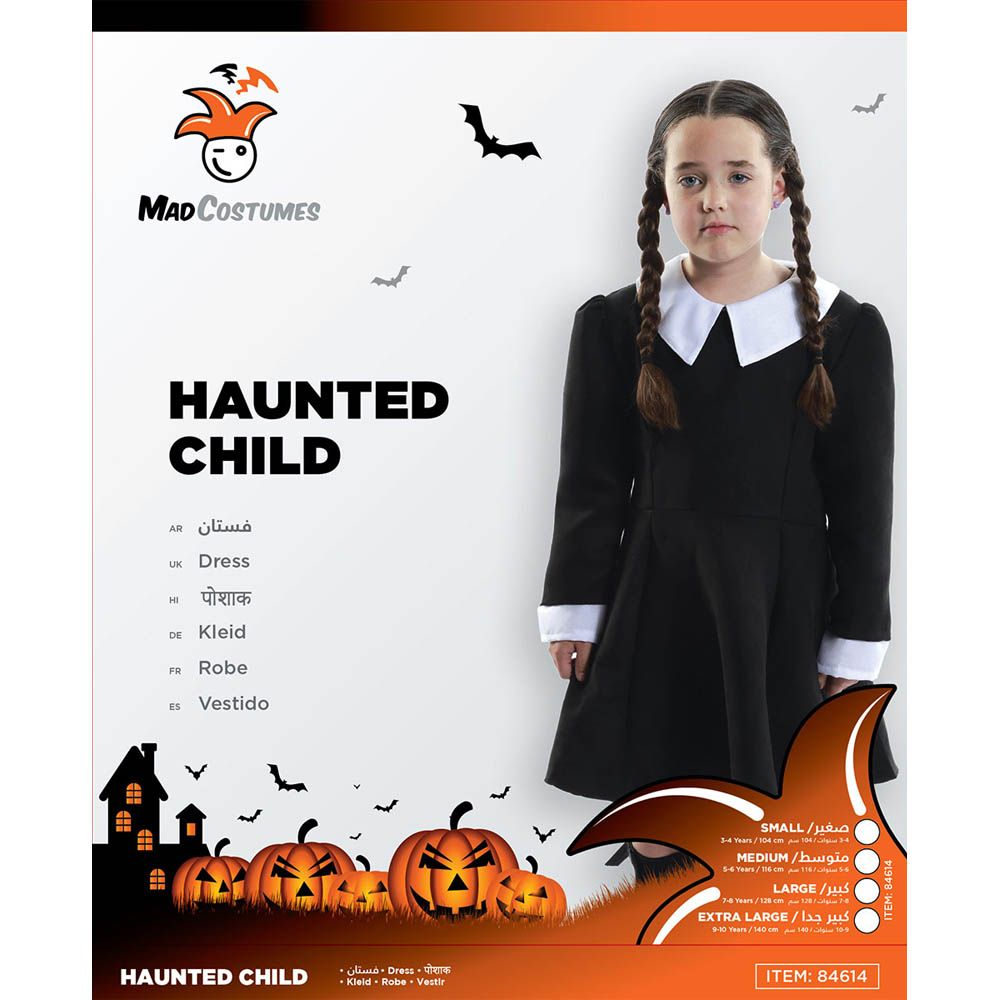 Mad Costumes - Haunted Child Kids Halloween Costume - Black