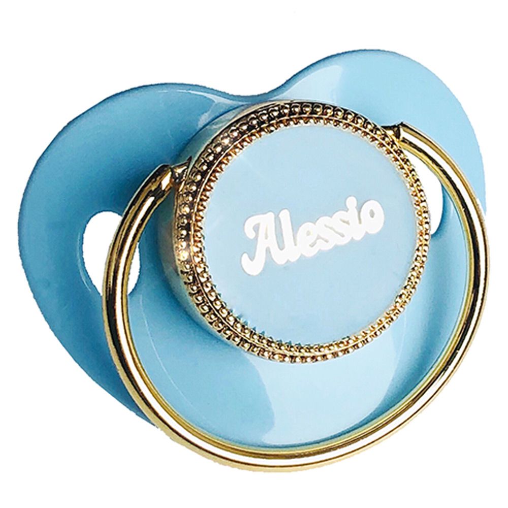 Mini Plum - Personalized Pacifier - Blue