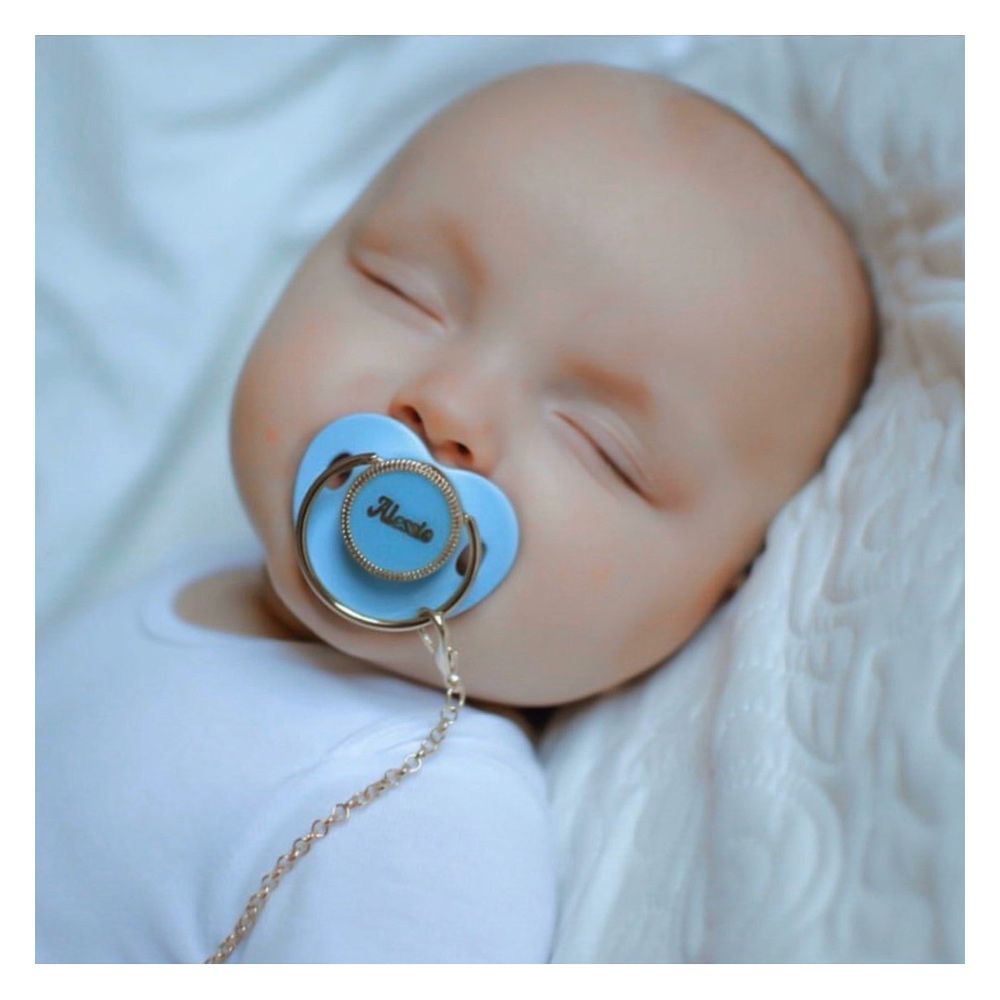 Mini Plum - Personalized Pacifier - Blue