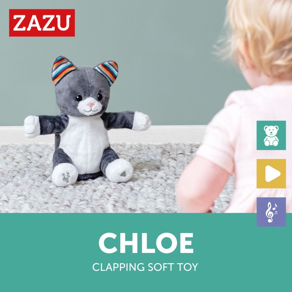 ZAZU - Chloe The Cat Soft Toy W/ Clapping Hands And Sound