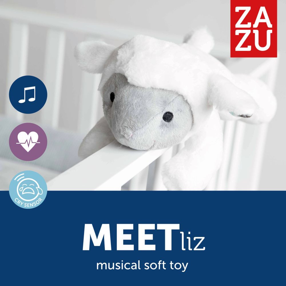 ZAZU - Liz the Lamb Musical Soft Toy - White