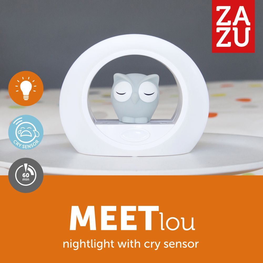 ZAZU - Lou the Owl Nightlight - Grey